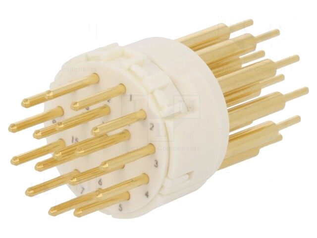 Connector: M23; contactinzetstuk; PIN: 17; mannelijk; THT; 160V; 8A Connector: M23; contactinzetstuk; PIN: 17; mannelijk; THT; 160V; 8A